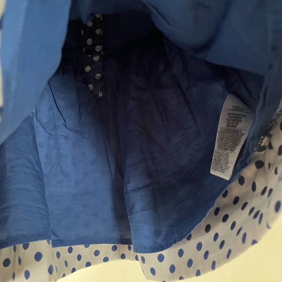 BabyGap Blue/White Polka Dot Dress Girls 18-24 months - Picture 8 of 9